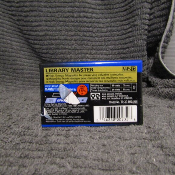 JVC VHSC EHG 30 HI FI COMPACT VHS BLANK TAPES-NEW- Single Tape - Picture 2 of 3